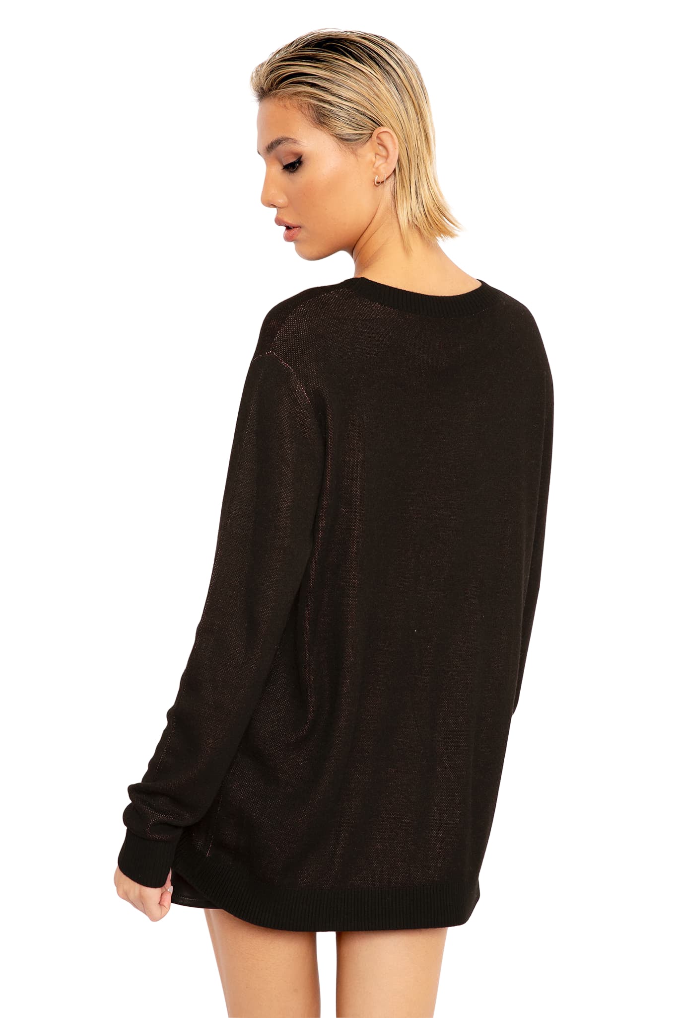 Under My Skin Light Weight Crew Knit Sweater - Image 3