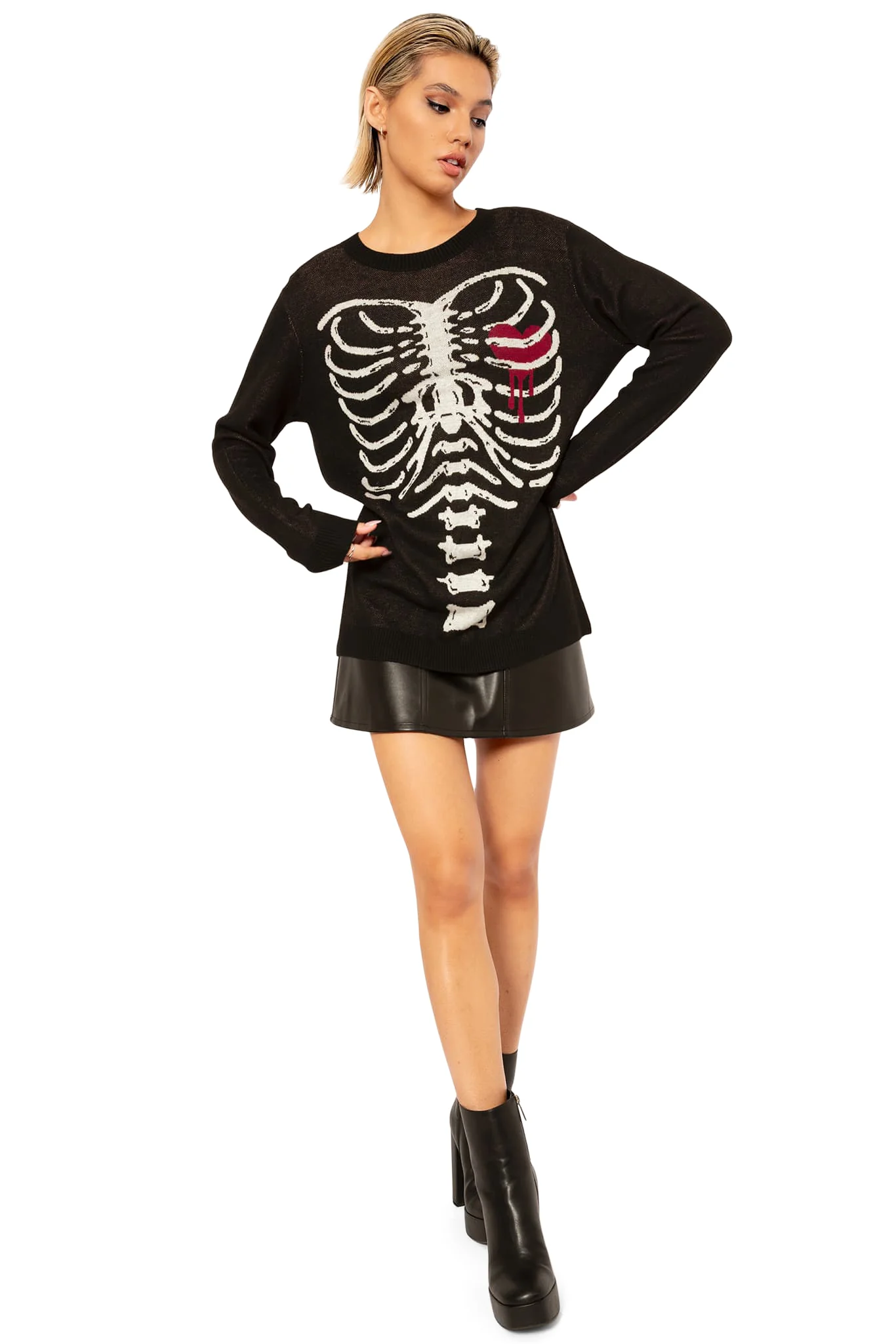 Under My Skin Light Weight Crew Knit Sweater - Image 8