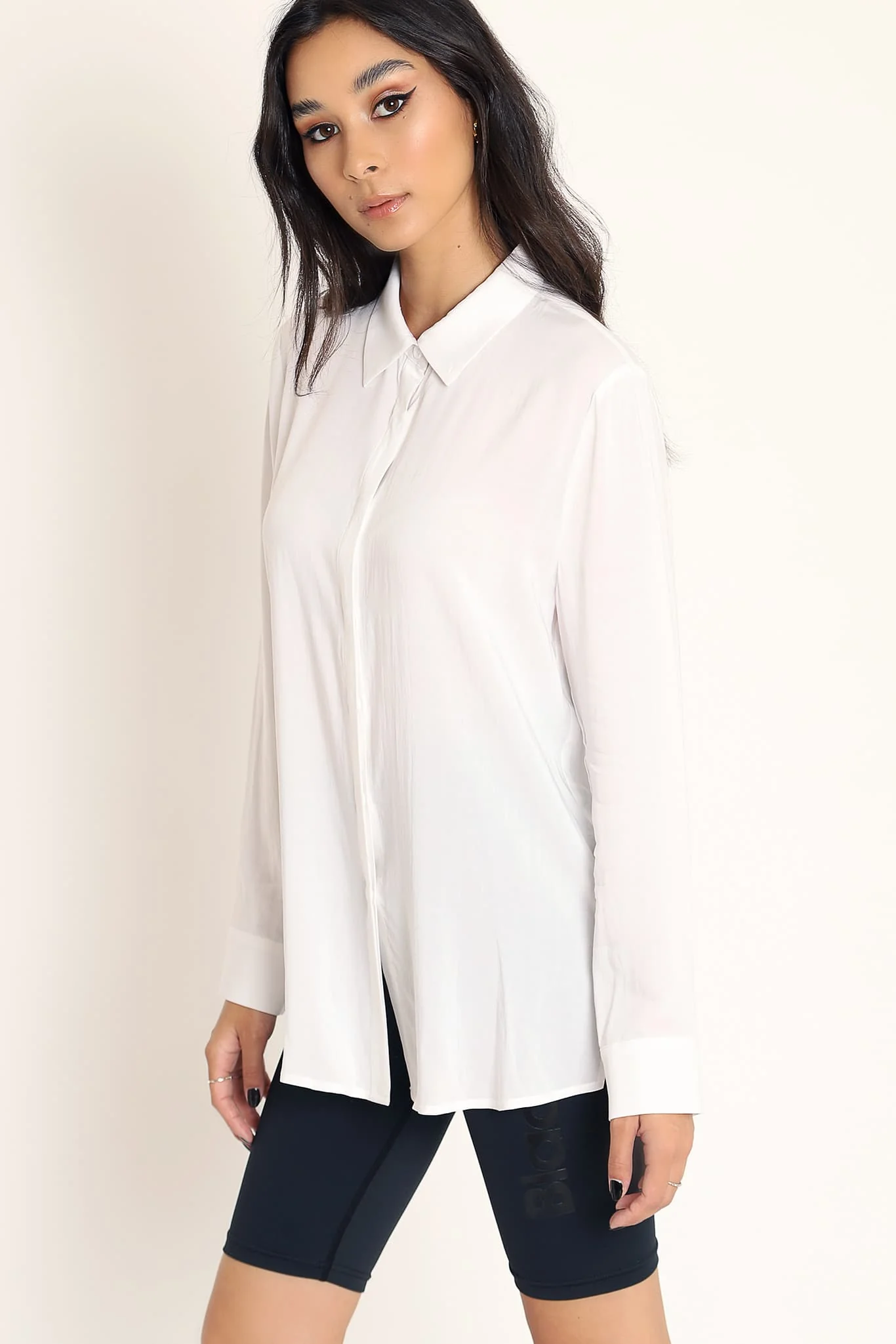 White Button Me Up Shirt - Image 4