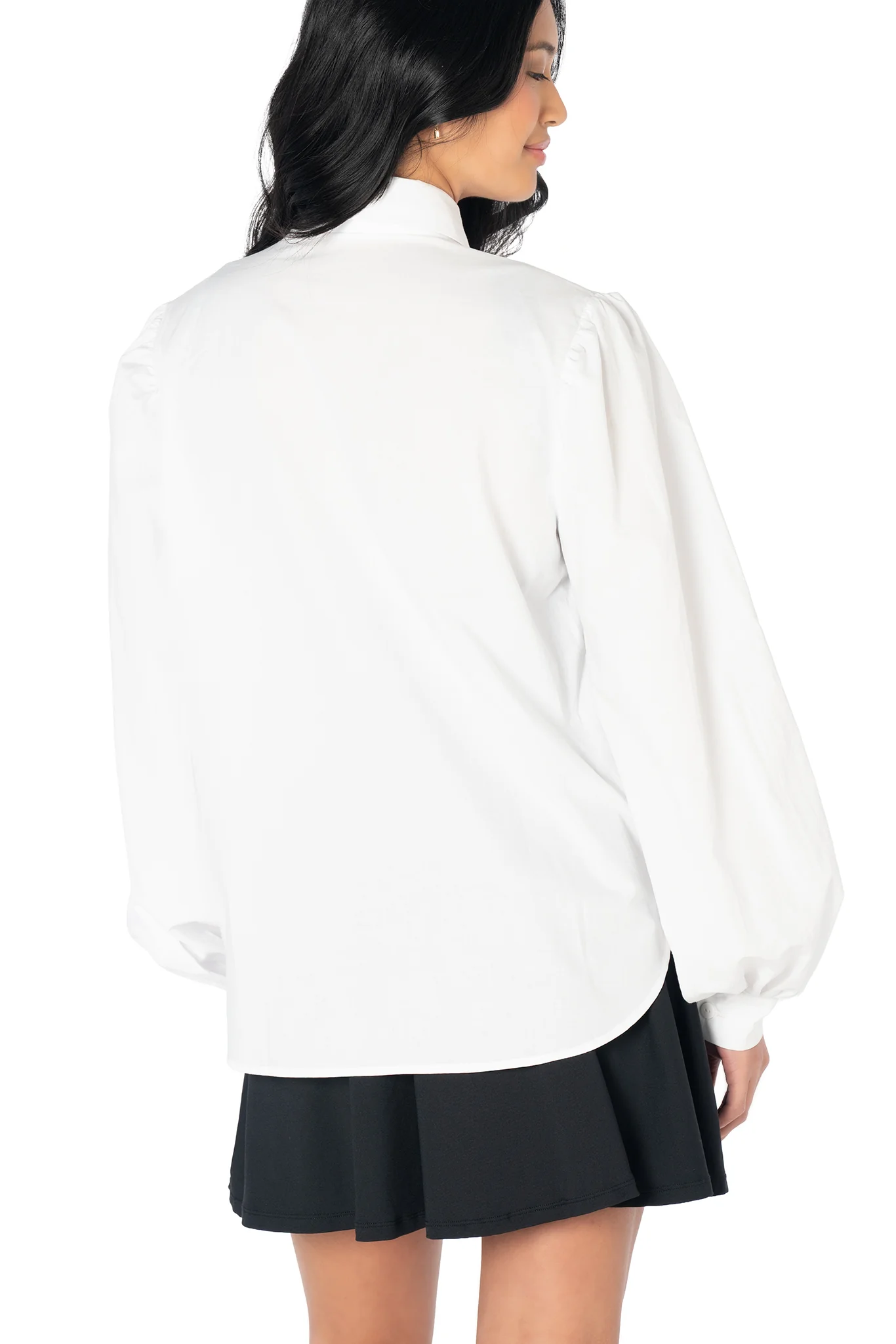 White Buttoned and Bowed Shirt - Image 4