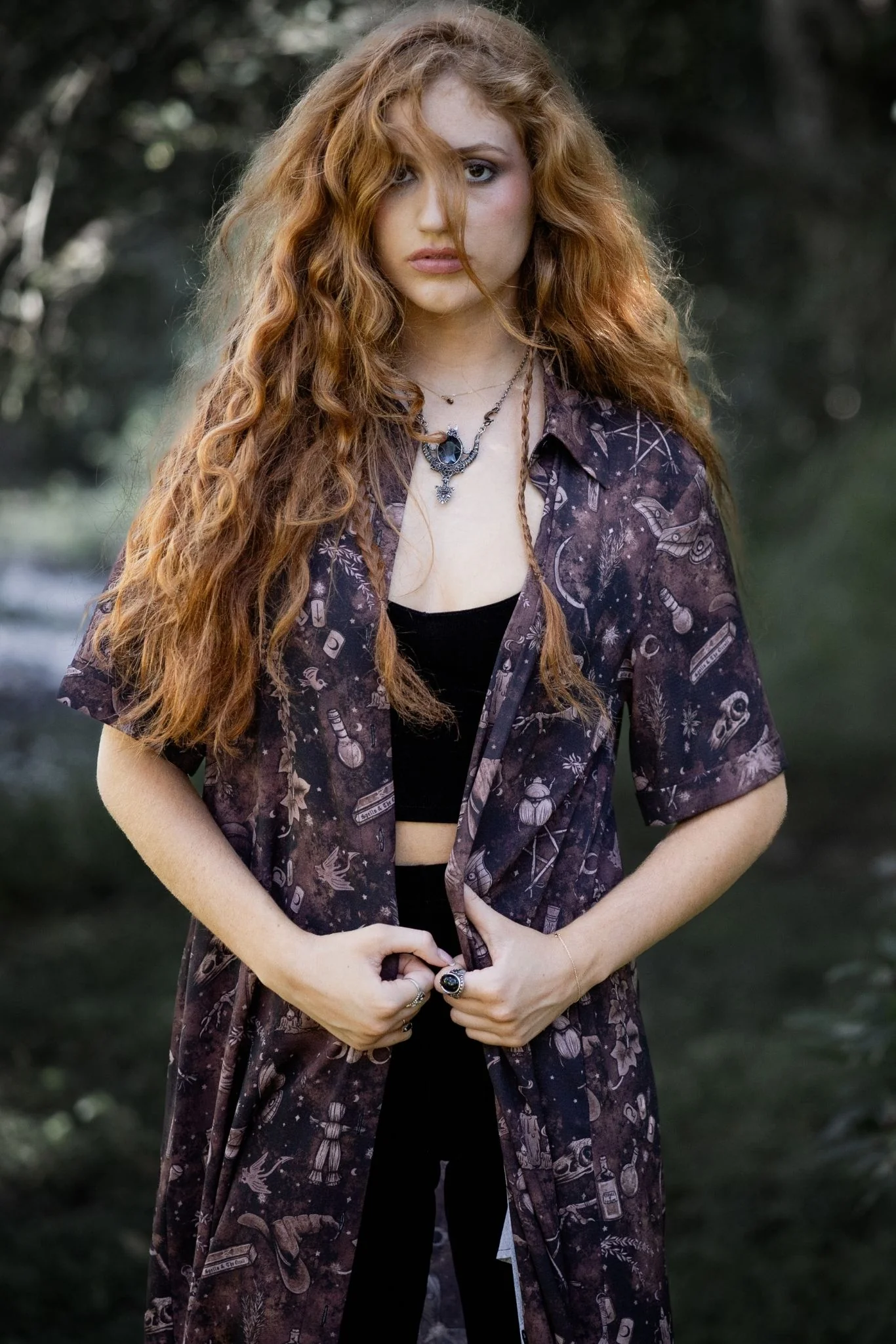 Witches Brew Midi Button Through Shirt Dress - Image 8